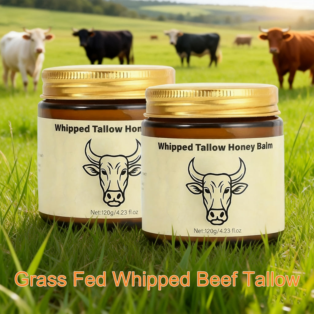 Grass-Fed Butter Whipped Moisturizing Cream 2pcs - Natural Honey-Infused Formula for Face & Body | Deep Hydration, Moisture Lock | Sensitive Skin | Men & Women | Handcrafted