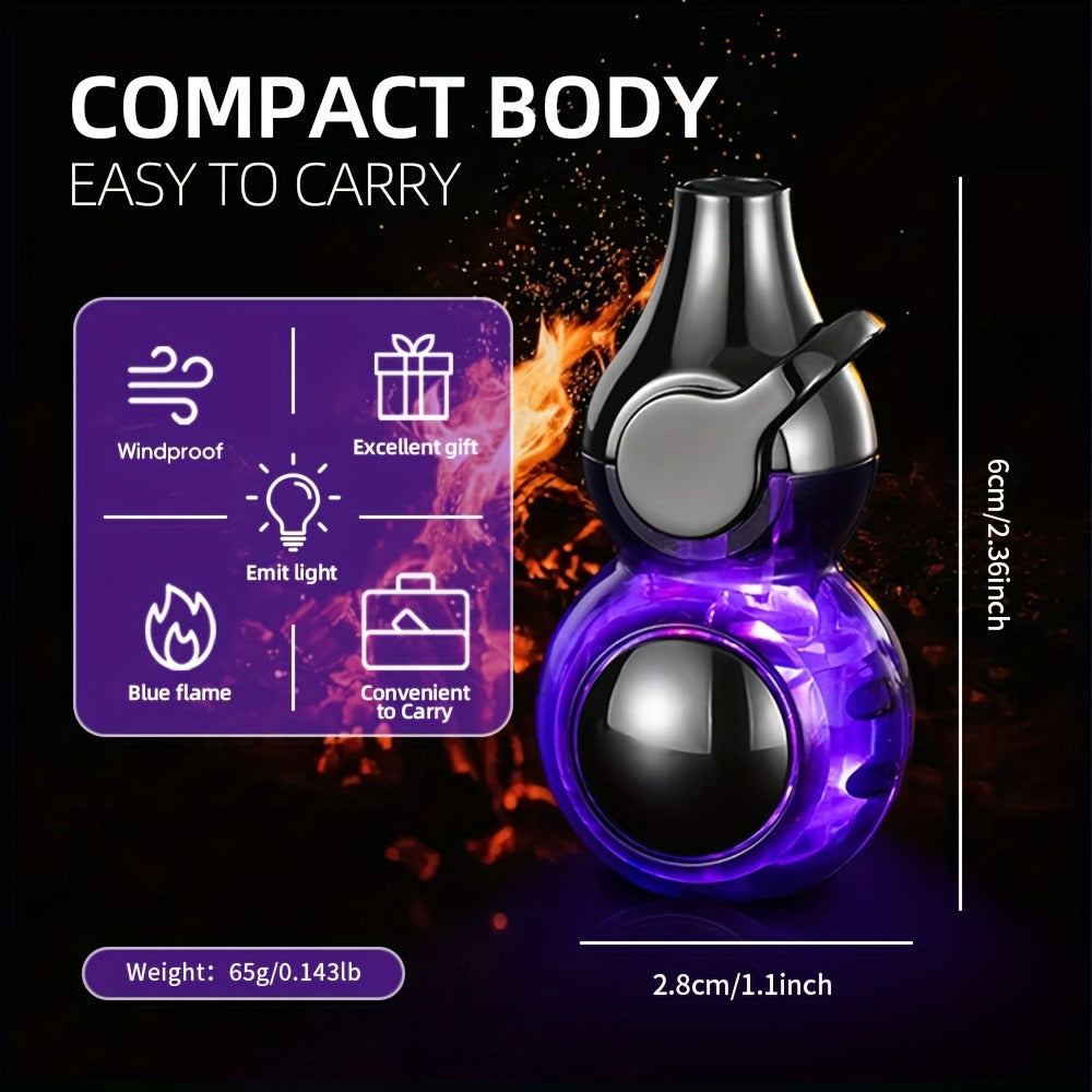 Torch Lighter Windproof Refillable Butane Aluminum Alloy Mini Portable Flashlight Lighter Rocker Ignition Transparent Gas Window Candle Campfire Camping Gift Black Orange White