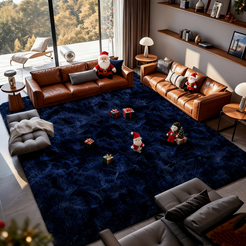 Shag Rug Fluffy Thick Area Rug - Soft Fuzzy Tufted Plush Carpet for Bedroom & Living Room | Machine Washable Non-Slip Floor Mat in Multiple Colors & Sizes | Cozy Home Decor Room Accent Rug