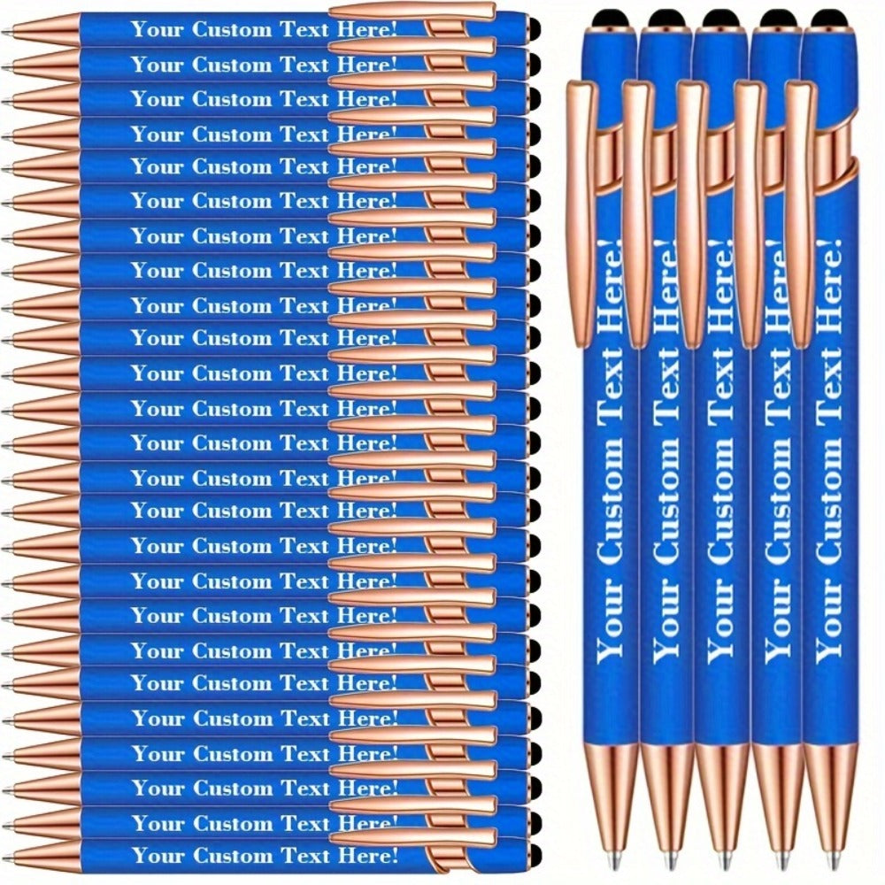 Ballpoint Stylus Pens 30 Pack ¨C 2-in-1 Touchscreen Stylus & Ballpoint Pen with Comfortable Grip, Personalized Engraving, Bulk Set for Office, School, Wedding & Party Favors