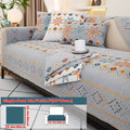 Chenille Sofa Cover Bohemian Style Jacquard Knit Anti-Slip Pet Friendly All Season Sofa Mat Protector - Single 2 3 4 Seater Armrest Backrest Pillow Case Grey White Yellow