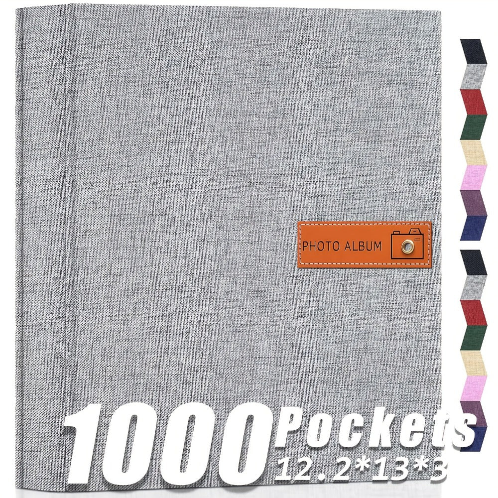 Photo Album 4x6 200 & 1000 Pockets with Label ¨C Linen Hardcover Memory Book for Wedding, Baby, Travel, Anniversary, Birthday & Graduation Gifts