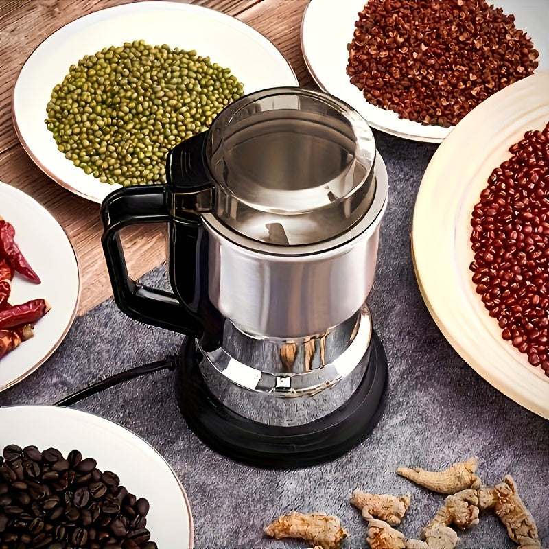 Electric Coffee Grinder 300W 25000RPM ¨C 8-Blade Stainless Steel Spice & Grain Mill for Coffee Beans, Nuts, Spices | Home, Cafe & Camping
