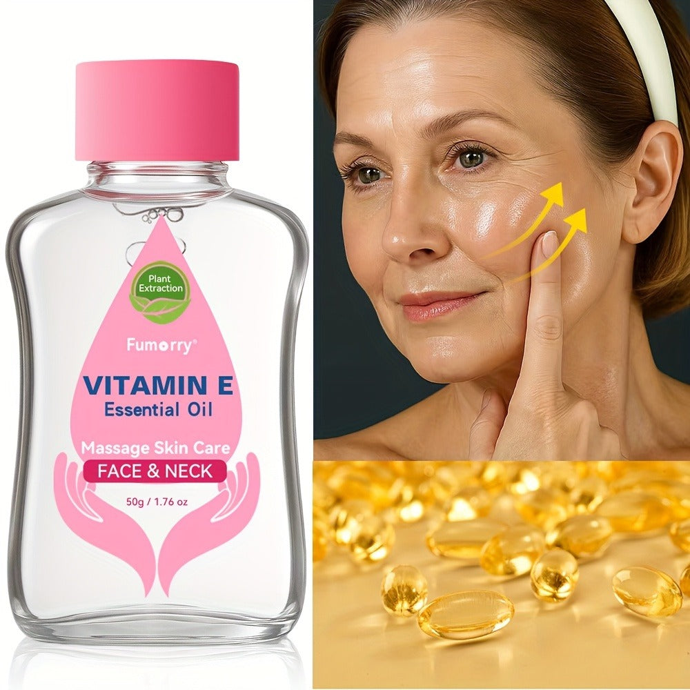 Vitamin E Essential Oil for Face, Neck & Body ¨C Natural Multi-Plant Extract Moisturizing Firming Nourishing Skincare Serum, Hydrating Massage Oil for All Skin Types, Korean Skin Care ¨C 50ml