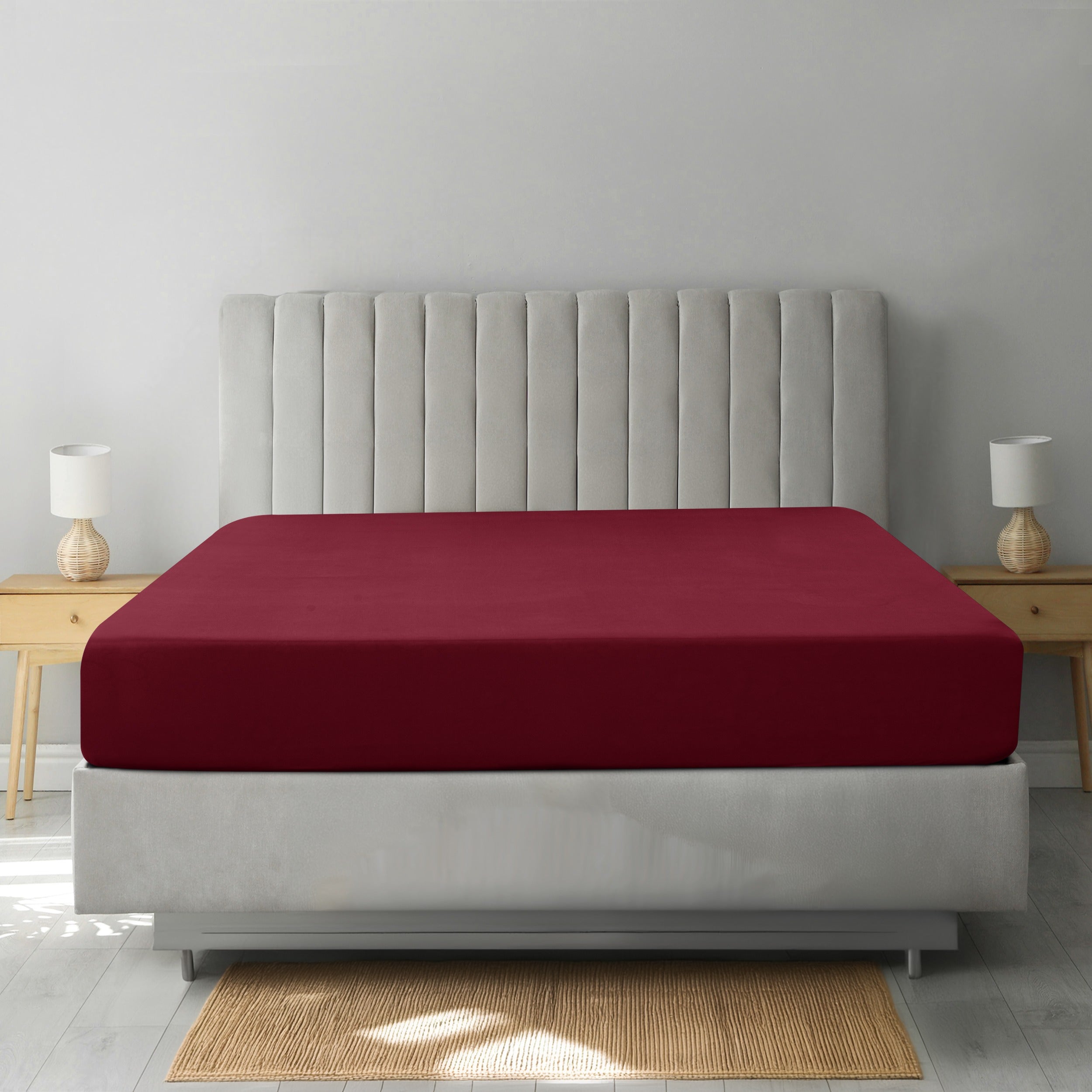 Fitted Sheet Only Deep Pocket Brushed Microfiber Cooling Bed Sheet - Ultra Soft Silky Shrink & Fade Resistant Mattress Cover for Twin Twin XL Full Queen King Cal King - Wrinkle Resistant Easy Care