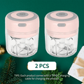 USB Electric Mini Food Chopper & Garlic Crusher, Portable 8.45oz Electric Vegetable Chopper with Meat Grinder Attachment, Rechargeable Kitchen Food Processor for Camping, Picnic & Home Use