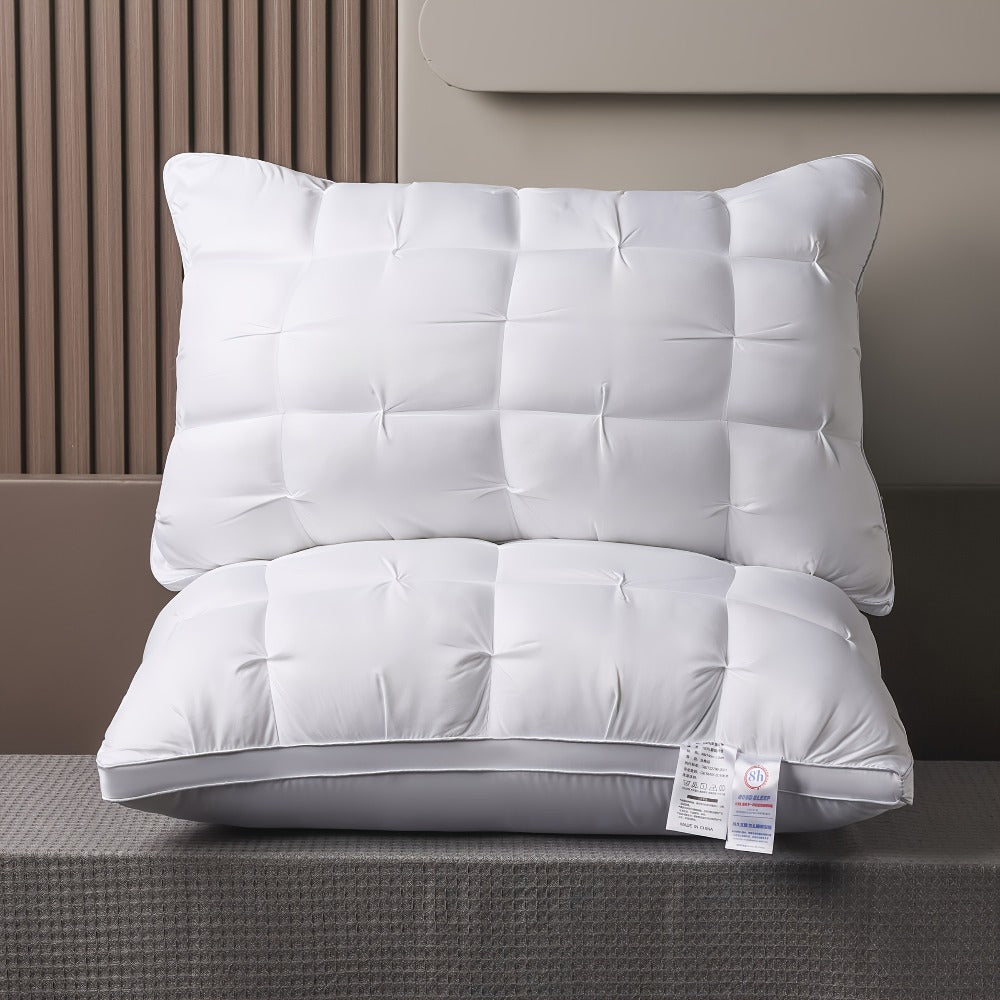 Hotel Quality Bed Pillows Ultra Soft Polyester Fill for Side Back Stomach Sleepers Machine Washable Luxury Sleep Pillow Set