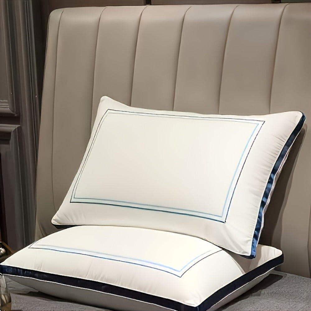 Hotel Quality Sleep Pillows Firm Support Cool-to-Touch Fiber Fill 2/4 Pack - Back Stomach Side Sleeper Pillow Set Soft Breathable Bed Pillows Standard Queen King Size
