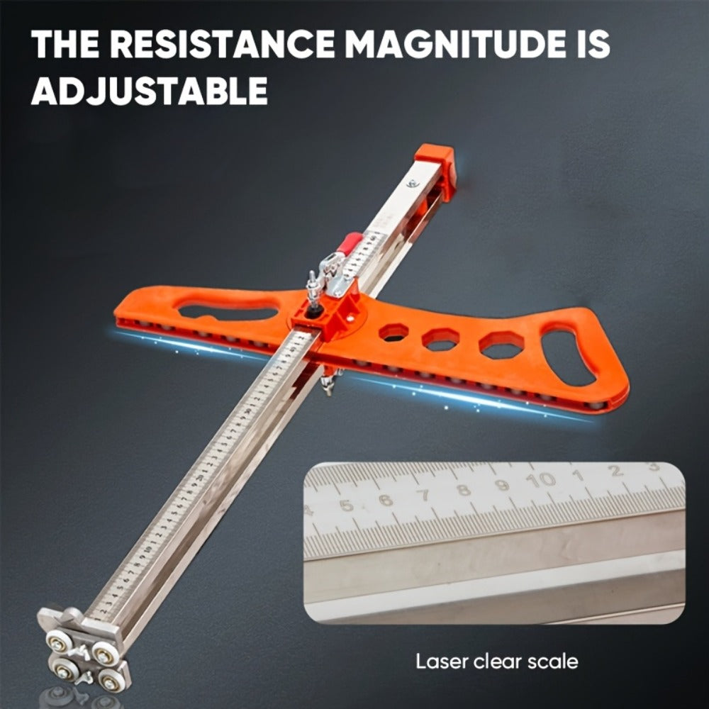 Drywall Scoring Knife 23-Wheel Foldable Gypsum Board Cutter with Adjustable Guide & Ergonomic Handle ¨C Manual Precision Cutting Tool for DIY Home Renovation Construction No Power Needed