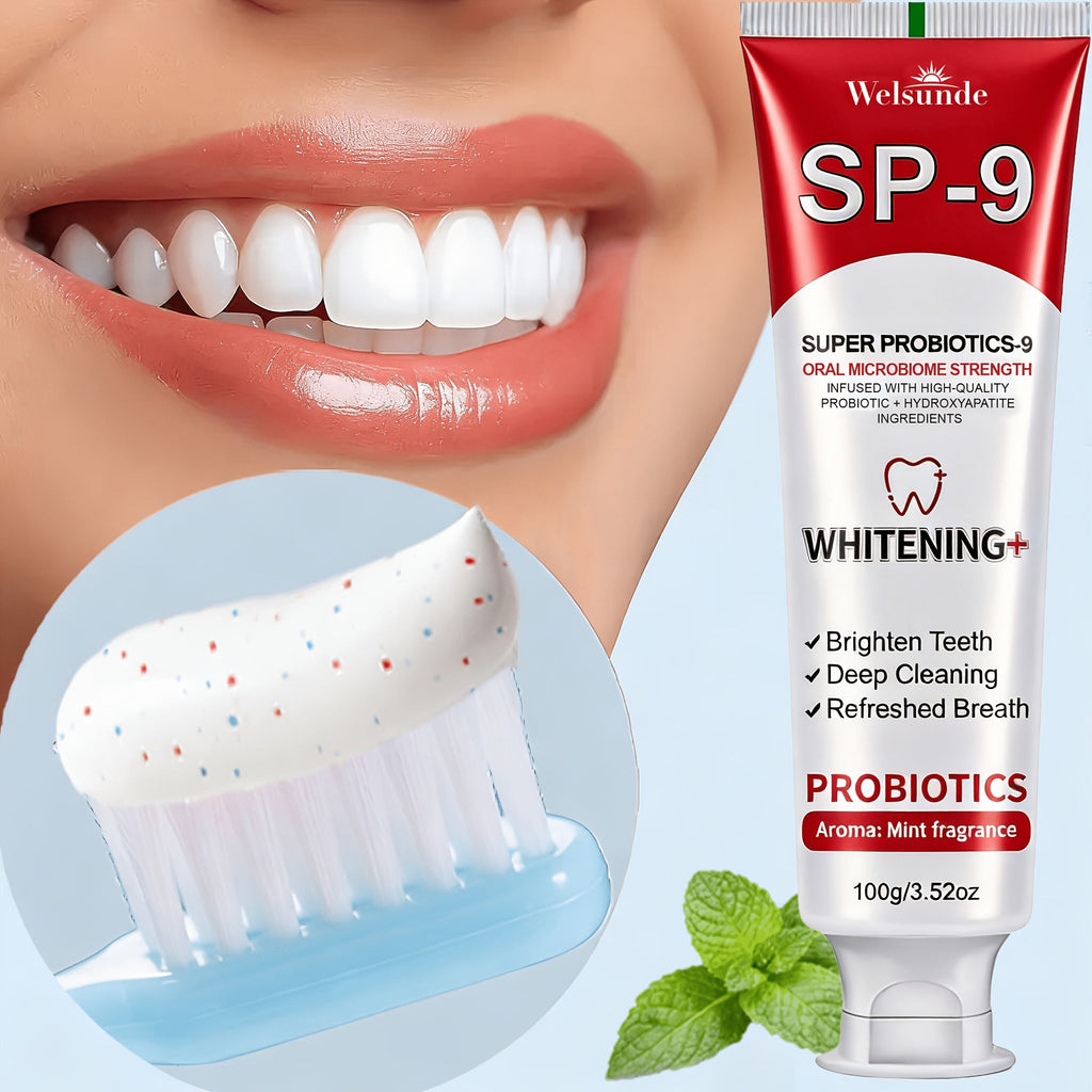 Probiotic Toothpaste with Hydroxyapatite ¨C Super Probiotics-9 European Formula, Deep Cleaning & Gum Care, Mint Fresh Breath, Teeth Brightening Oral Care Gift for Women & Men, 100g