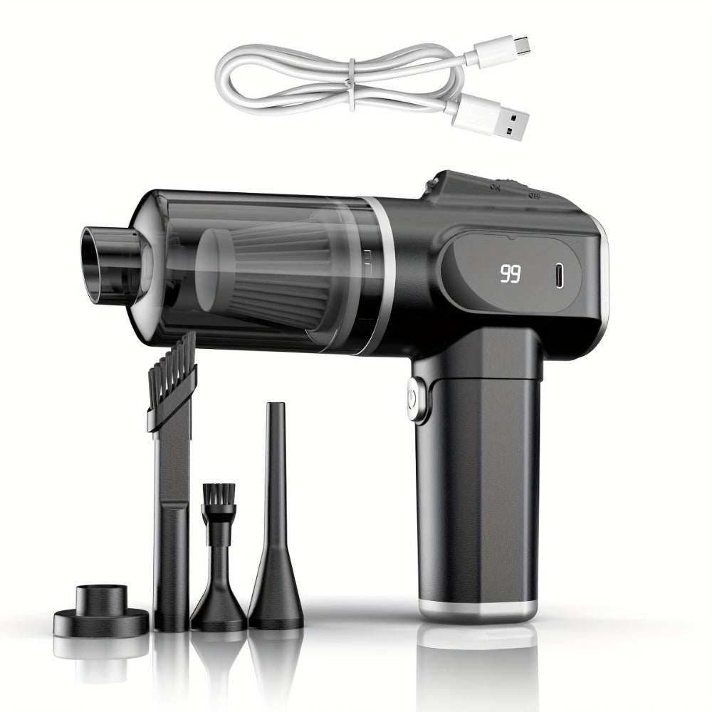 Cordless Handheld Vacuum Cleaner 6KPA, Wireless Portable Vacuum with Suction & Blow Function, USB Rechargeable, Whirlwind Cyclone Filter for Home Car Office Pet Hair Dust Quiet Low Noise