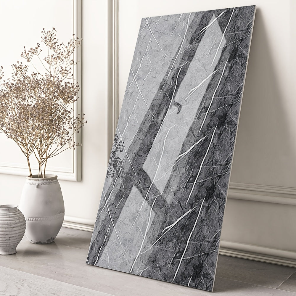 Marble Pattern Wall Stickers Vinyl Decals Oversized Glam Style Self Adhesive High Gloss Removable Wallpaper for Kitchen Bathroom Living Room Office Home Decor 20 40 Pieces Multiple Colors