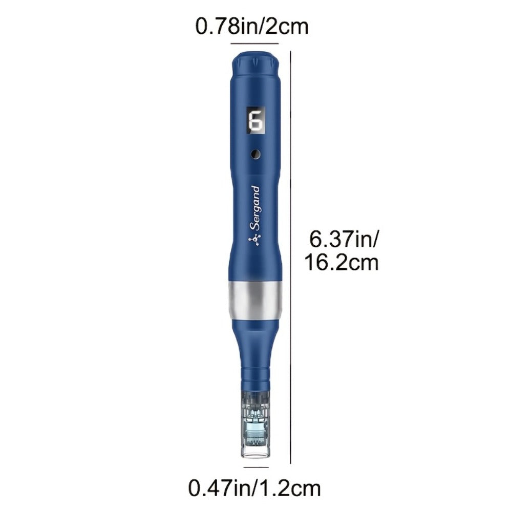Electric Derma Pen Microneedling Device ¨C Professional 6-Speed Wireless Adjustable Dermapen with 20pcs Replacement Cartridges, Anti-Aging Skin Rejuvenation Microneedle Pen for Face & Body, Gift for Women