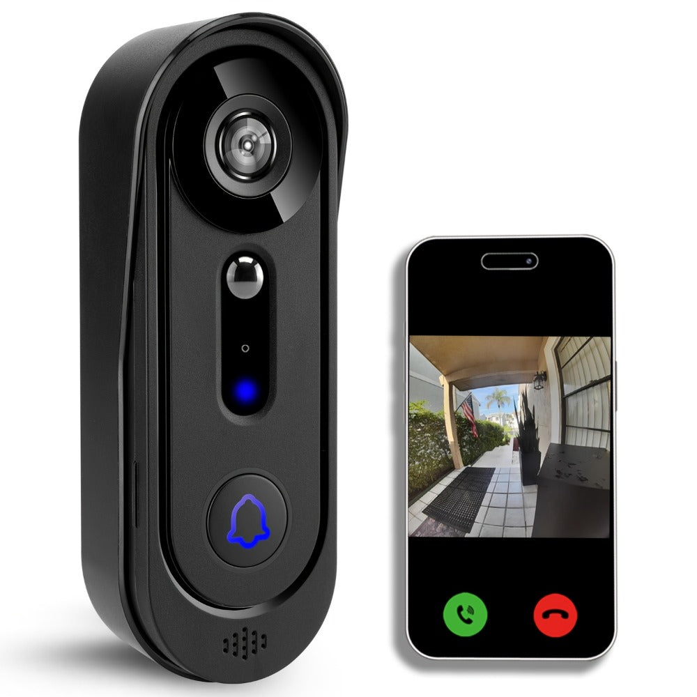 Video Doorbell Camera 1080P HD Wireless with Night Vision, Motion Detection, Two-Way Audio, Indoor Chime & Cloud Storage ¨C 5200mAh Battery, 166¡ã Wide Angle, 2.4GHz WiFi Smart Door Camera
