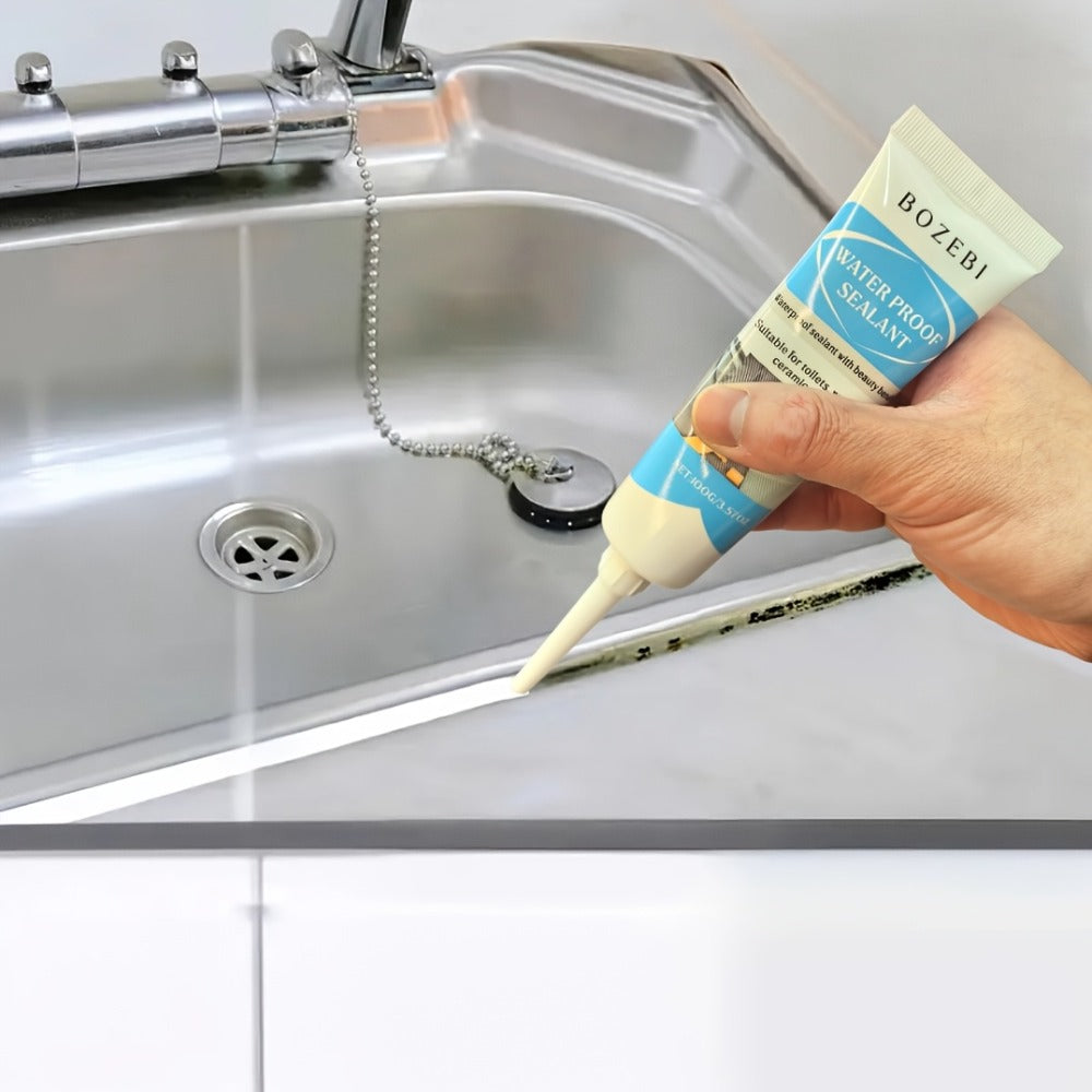 Waterproof Tile Grout Sealant Gap Filler for Kitchen & Bathroom ¨C Odorless Strong Adhesive Tile Refill Agent for Sink Floor Wall Cracks, White 100g (3-Pack)