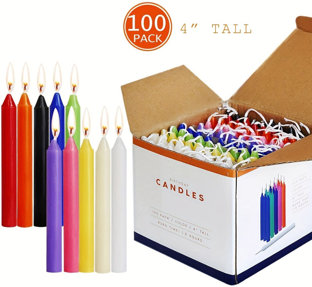 Glitter Soy Wax Devotional Candles Smoke-Free Drip-Free 4-Inch Colored Wax Rods for Weddings Church Home Decor Romantic Ambiance
