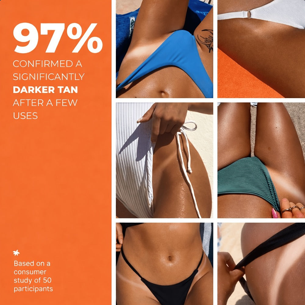 Dark Self Tanning Lotion Sunless Tanner 3.38oz - Instant Radiance, Hydrating & Smoothing, Tattoo Friendly | Lasting Bronze & Golden Brown Glow | Beach Style Formula