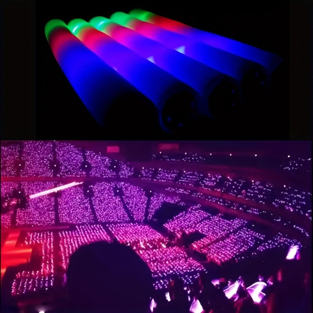 LED Glow Sticks for Party Decorations, Multi-Color Flashing Foam Sticks for Christmas, Weddings, Birthday, Festival, New Year & Halloween Parties (30/67/100/200PCS)