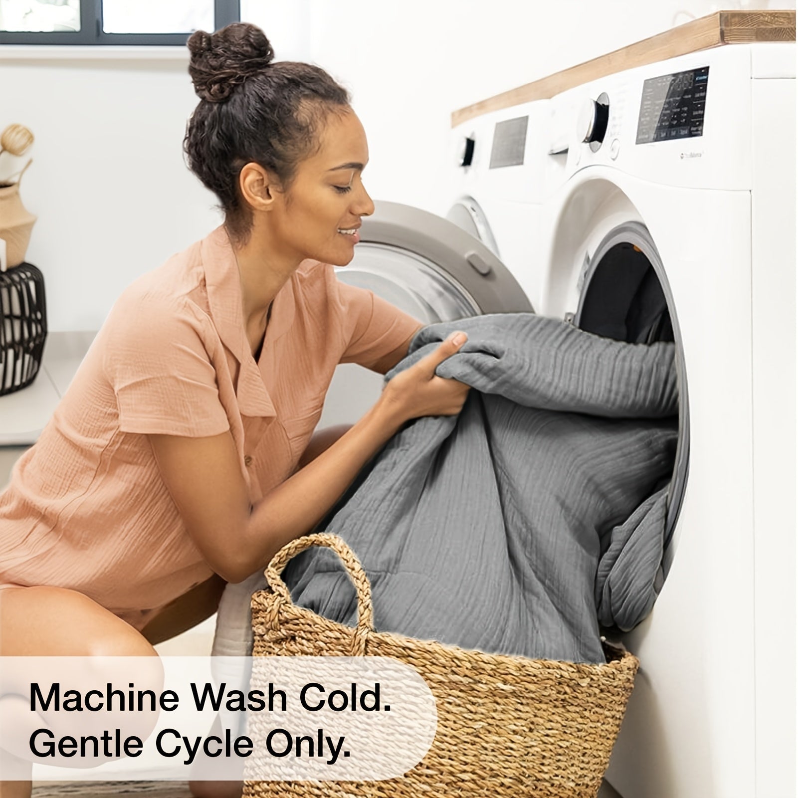 Muslin Blanket 100% Cotton 6-Layer ¨C Breathable Soft Gauze Throw for Couch & Bed, All Season, Machine Washable, 13 Colors, 5 Sizes