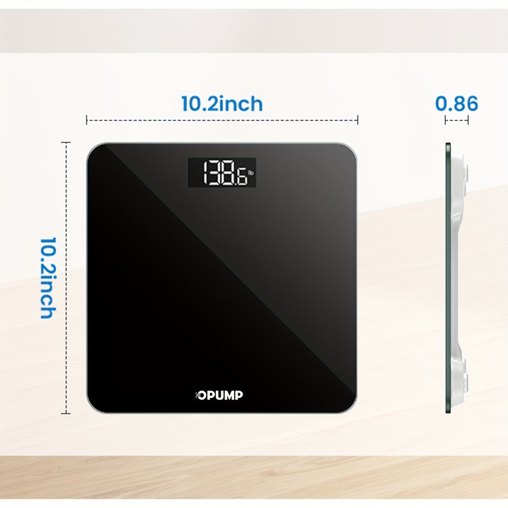 Digital Bathroom Scale High Precision 400 lbs ¨C Electronic Body Weight Scale with Backlit HD LCD Display, kg/lb/st Switchable, Easy Read, Includes Batteries