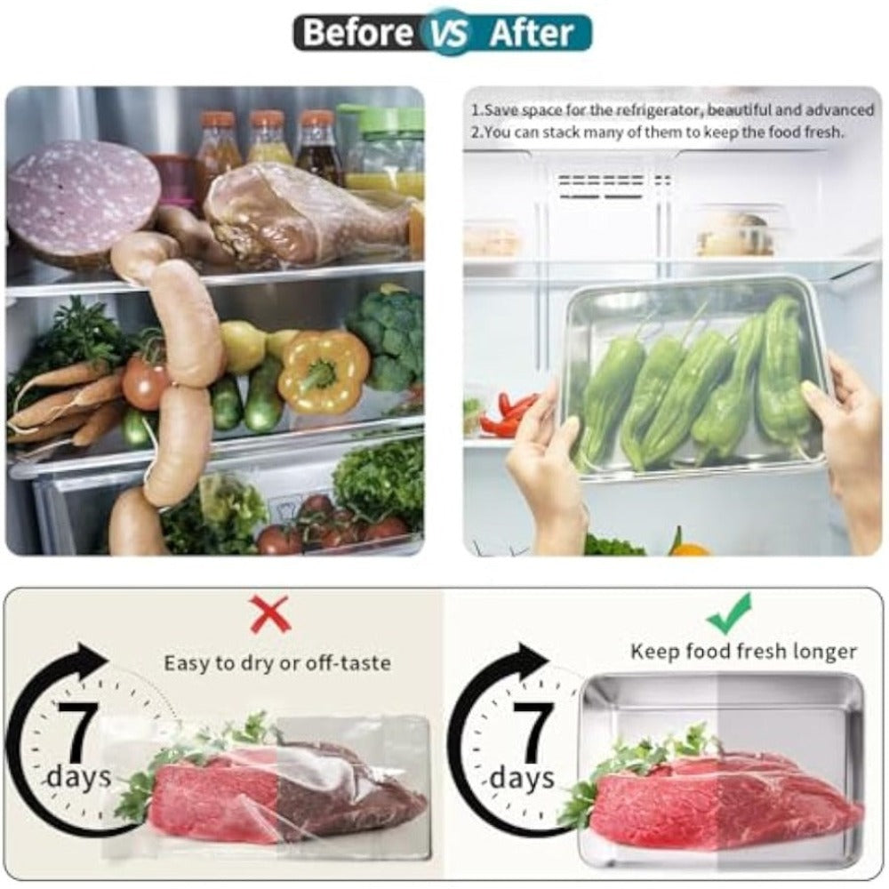 Food Storage Containers with Lids Set of 6 Stainless Steel Meal Prep Containers Airtight Leak Proof Refrigerator Safe Dishwasher Microwave Safe Lunch Box