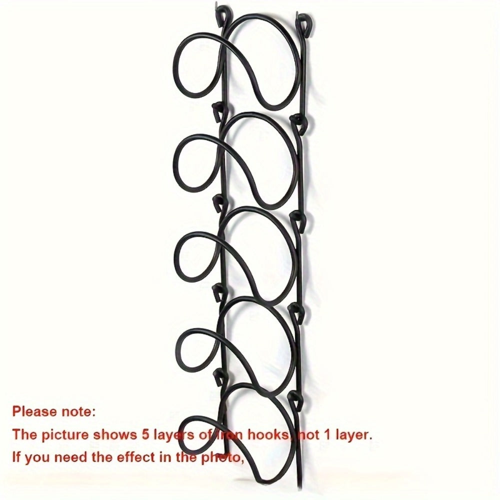 Wall Mounted Towel Rack with Hooks 6pcs Iron Hanging Rack Set Multi-Layer Wall Storage Organizer for Bathroom, Bedroom & Kitchen ¨C Easy Install, Clothes & Towel Hanger