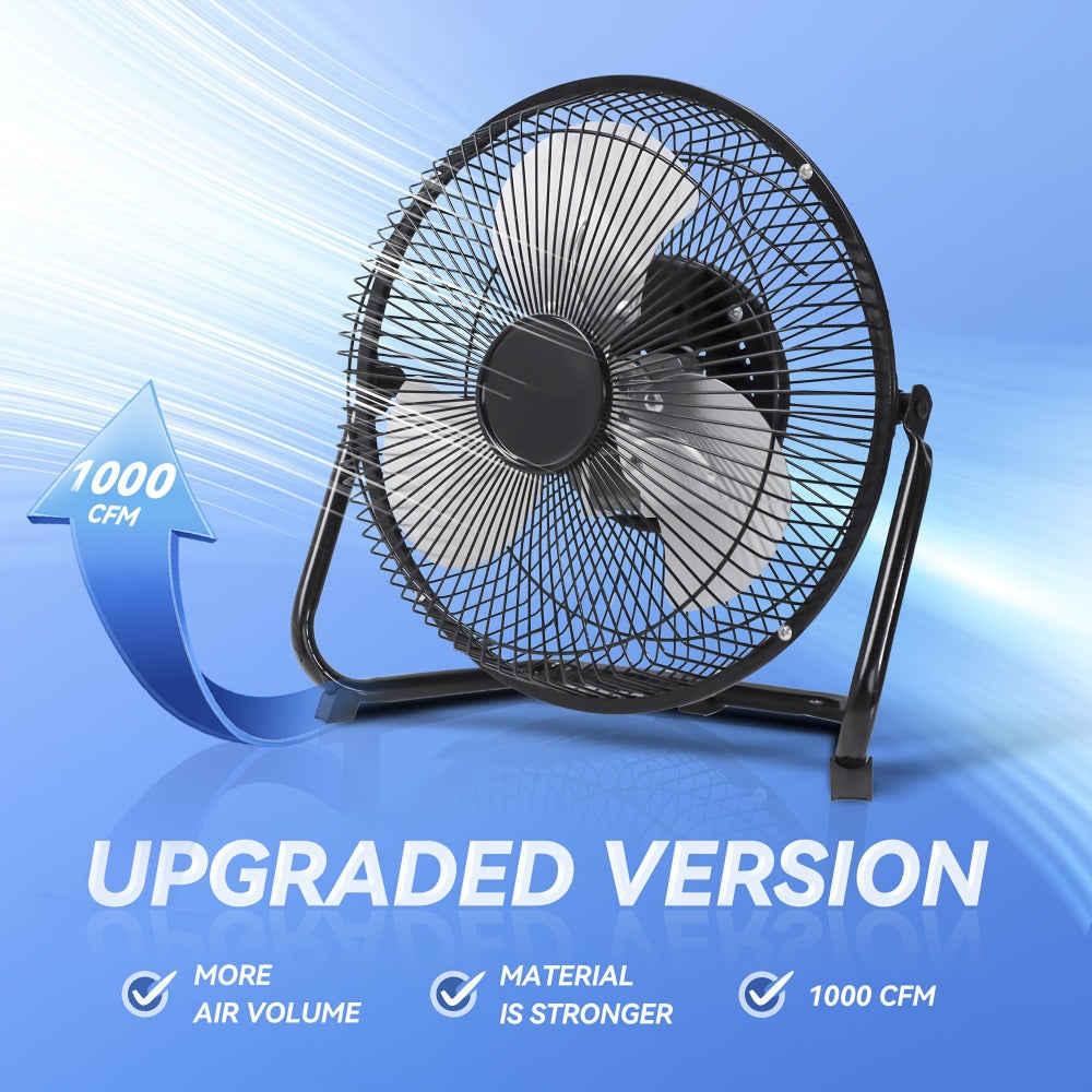 Industrial Floor Fan High Velocity, 3-Speed Heavy Duty Metal Cradle Fan with 360¡ã Tilt, Multiple Sizes Available, Powerful Air Circulation Fan for Warehouse, Workshop, Garage, Factory and Basement