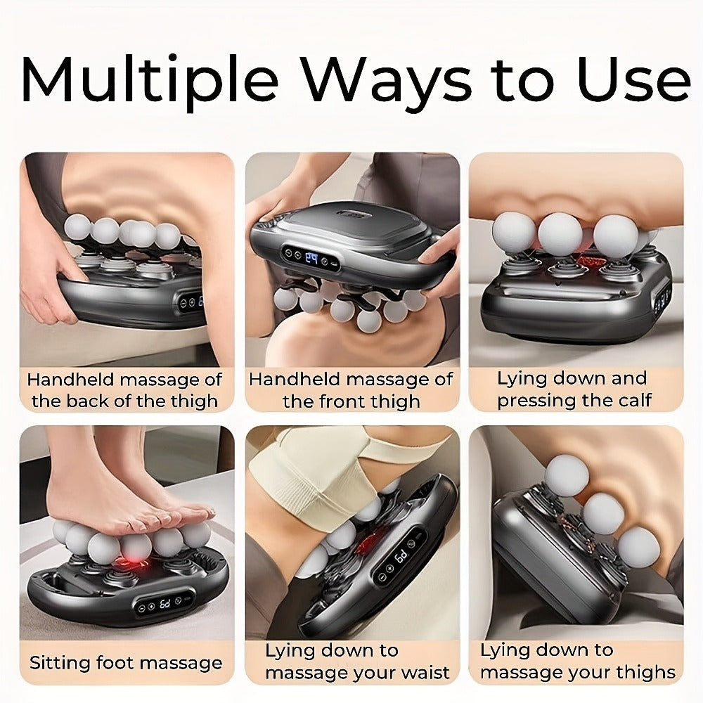 Massage Gun for Deep Tissue Relief ¨C Cordless Percussion Massager with 9 Speeds & 9 Modes, Multiple Heads for Back, Neck, Shoulders, Legs & Feet | Gift for Dad & Mom