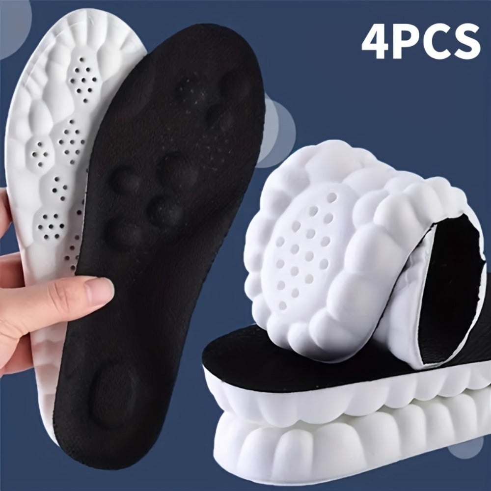 Shoe Insoles 2 Pairs Soft Cushion PU Sports Insoles for Men and Women Breathable Sweat-Absorbing Running Insoles Thickened Comfort Insoles for Standing Walking Training EU35-46