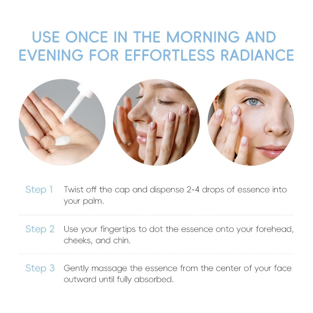 Milk Radiant Face Serum with Niacinamide Vitamin E Shea Butter Deep Hydrating Day Night Essence Brightening Moisturizing Anti-Aging Skin Glow Serum 17ml