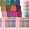 Christian Gifts Bulk Set 72pcs | Inspirational Religious Notebooks Ballpoint Pens Verse Keychains ¨C Bible Quote Party Favors for Church Office Christmas Easter Stocking Stuffers