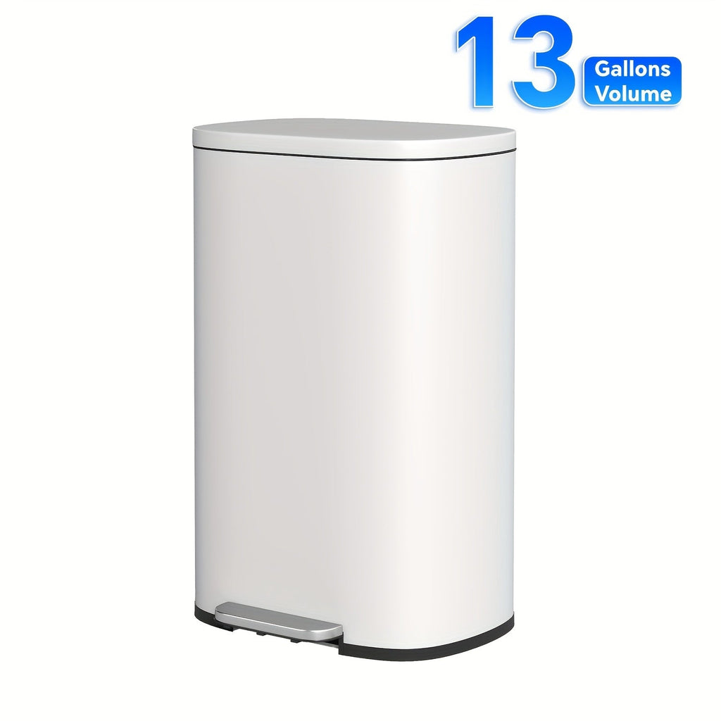 Stainless Steel Trash Can with Pedal & Removable Inner Bucket Fingerprint-Proof Kitchen Garbage Can with Hinged Lid ¨C 5L / 30L / 50L / 13 Gallon for Kitchen, Home & Office
