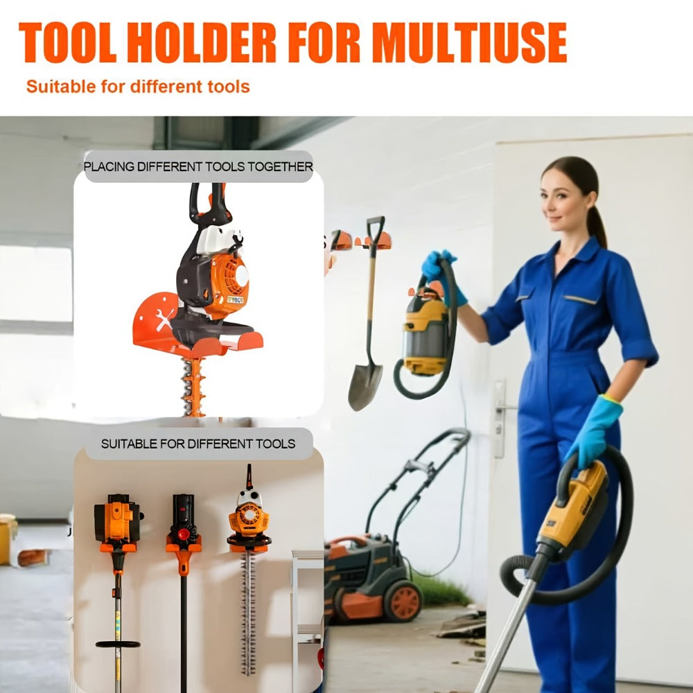 Weed Eater Hanger Wall Mount Trimmer Rack ¨C 8¡± Heavy Duty Garage Storage Hooks for Grass Trimmer, Hedge Trimmer, Leaf Blower & Chainsaw | Garden Power Tool Holder Organizer Wall Bracket | 1/2/4pcs