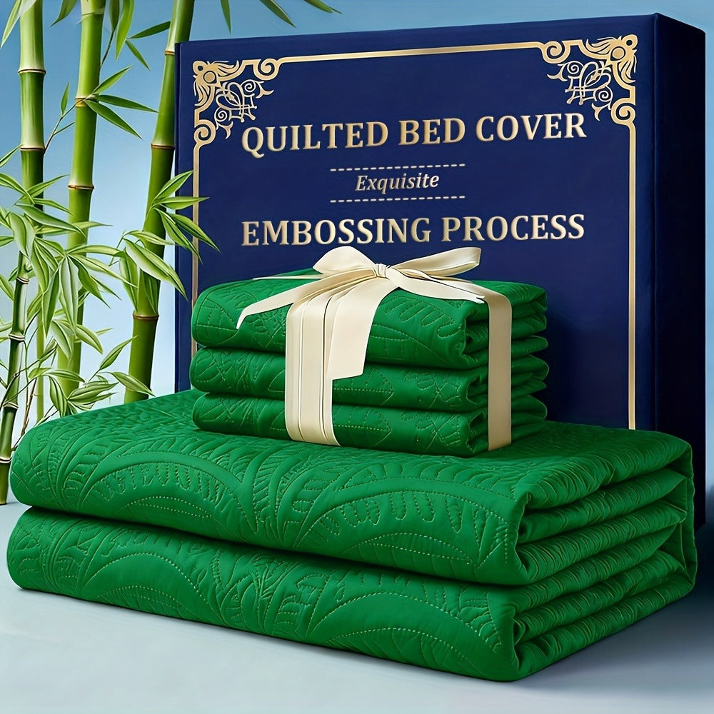 Quilt Coverlet Set 2-3 Piece Lightweight Microfiber Bedspread Coin Pattern Soft Skin-Friendly Anti-Allergy Machine Washable Twin Full Queen King
