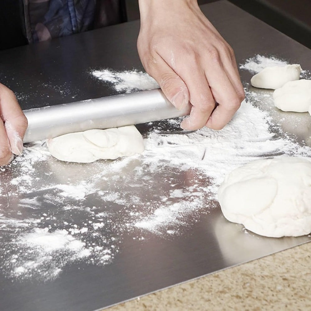 Stainless Steel Cutting Board ¨C Rustproof Rolling Butcher Block Meal Prep Mat, 2 Sizes