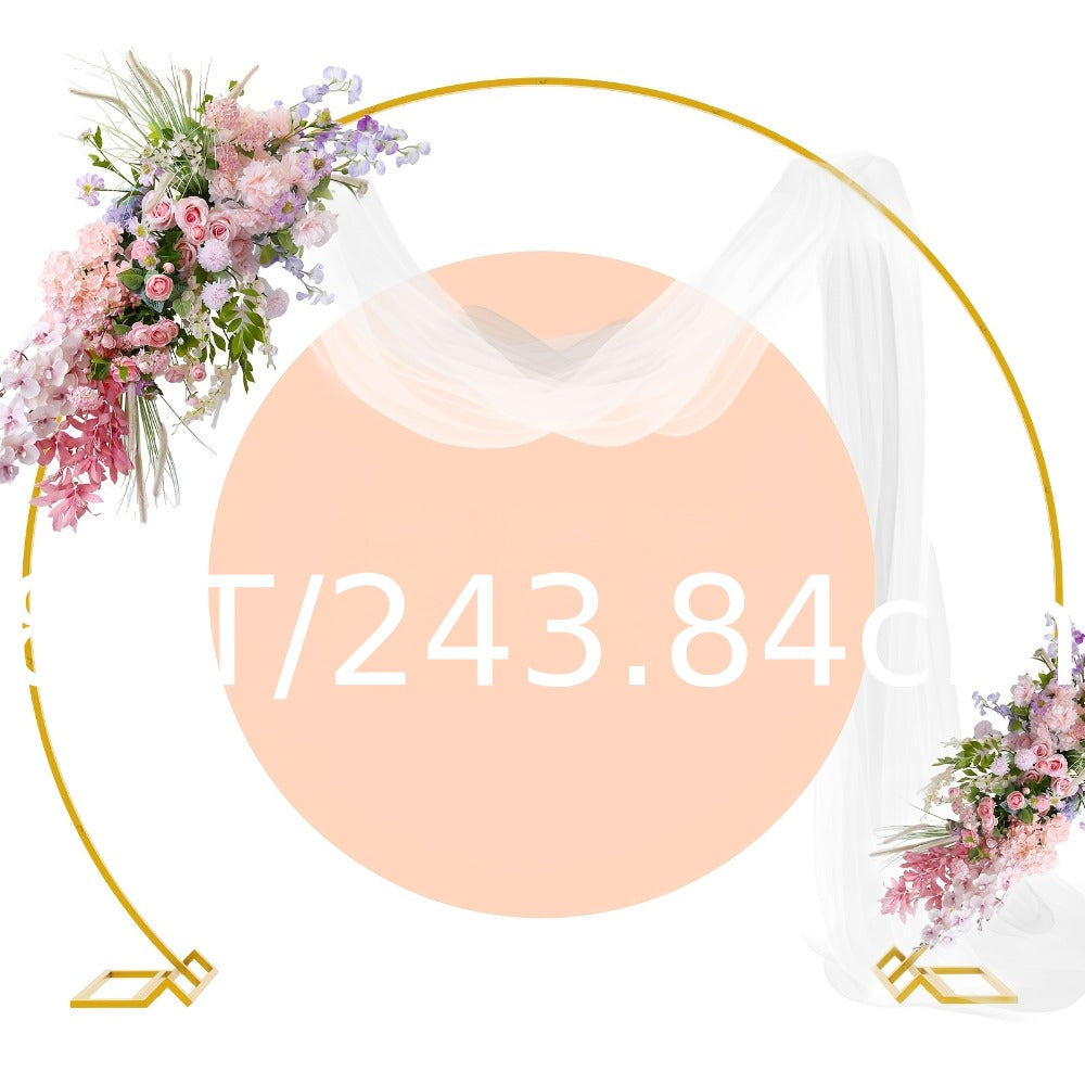 Metal Round Wedding Arch Backdrop Stand - Circular Balloon Arch Kit for Wedding, Birthday Party, Graduation & Ceremony Decoration (1-2 Pcs, No Balloons)