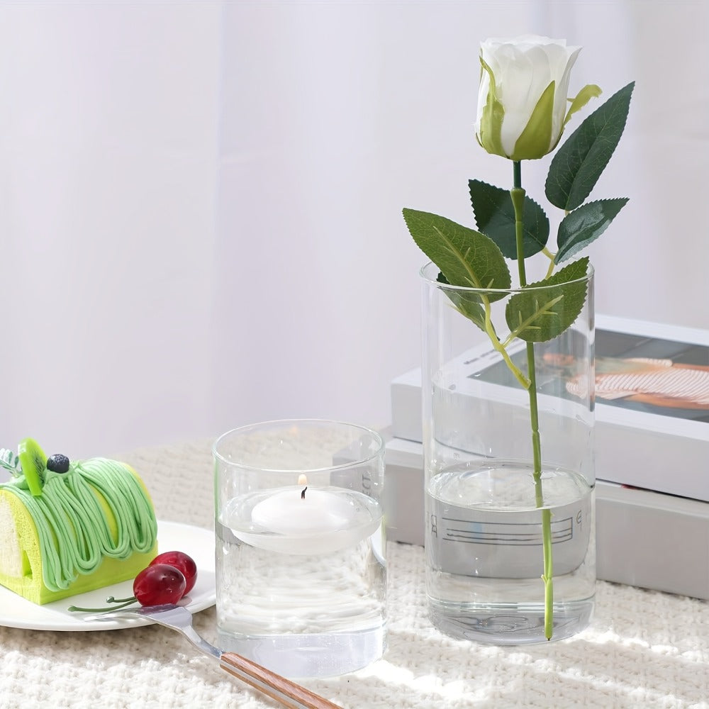 Clear Cylinder Glass Vases Set Wedding Centerpieces Home Decor