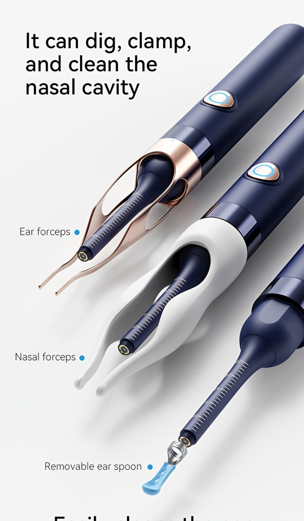 Upgraded 1080P Ear Wax Removal Tool with Camera & Storage Case ¨C LED Light, iOS & Android Compatible, Complete Ear Cleaning Kit, Holiday & Birthday Gift for Whole Family