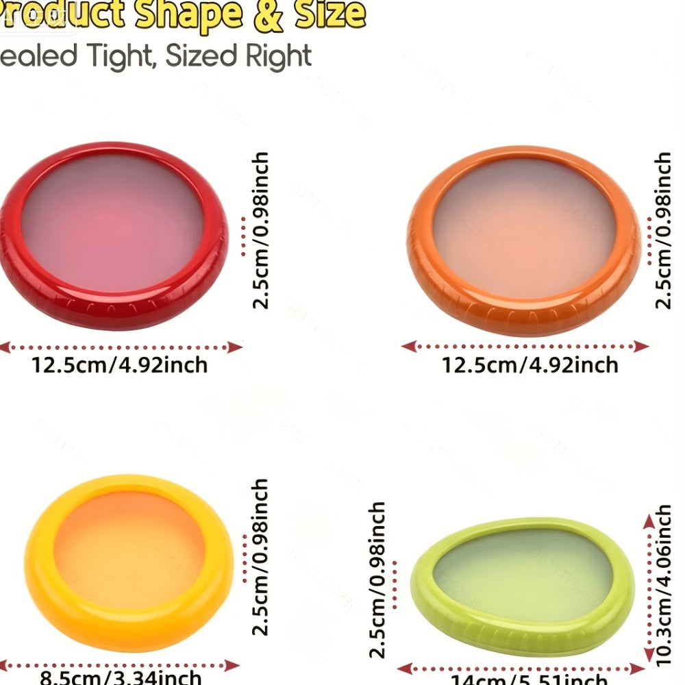 Silicone Food Storage Container Set ¨C Reusable Produce Saver for Avocado, Onion, Tomato, Lemon, Garlic & Potato ¨C Fridge-Safe Vegetable & Fruit Preservation Boxes, Reduce Food Waste