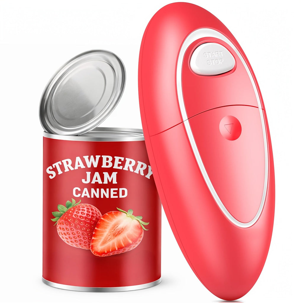 Electric Can Opener One Touch Automatic ¨C Smooth Edge Safety Cut, Hands-Free Operation, Portable Cordless Design for Kitchen & Outdoor, Easy for Seniors & Arthritis Sufferers