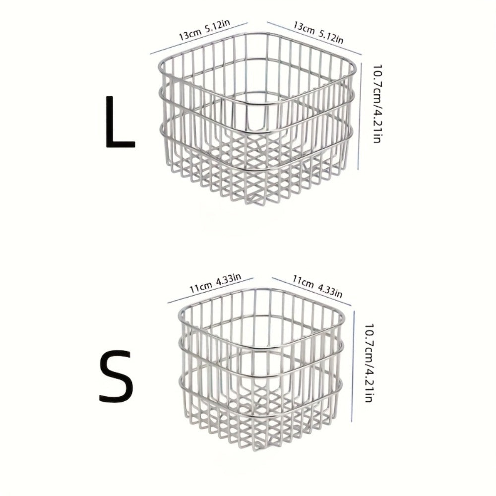 Storage Basket Open Weave Organizer ¨C Multi-Purpose Woven Bin for Bathroom Shelf Kitchen Desk Bedroom Home Organization Sturdy Sleek Design