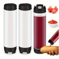Squeeze Bottles Set of 3 Leak-Resistant Wide Opening Sauce Dispenser Transparent
