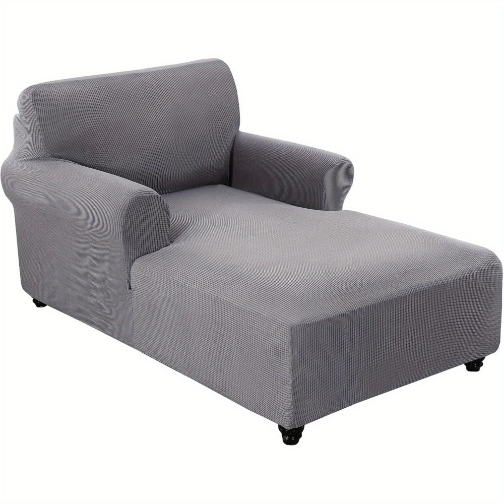 Chaise Lounge Cover Stretch Slipcover Jacquard Fabric Chair Sofa Protector for Living Room Bedroom Machine Washable Multi-Color