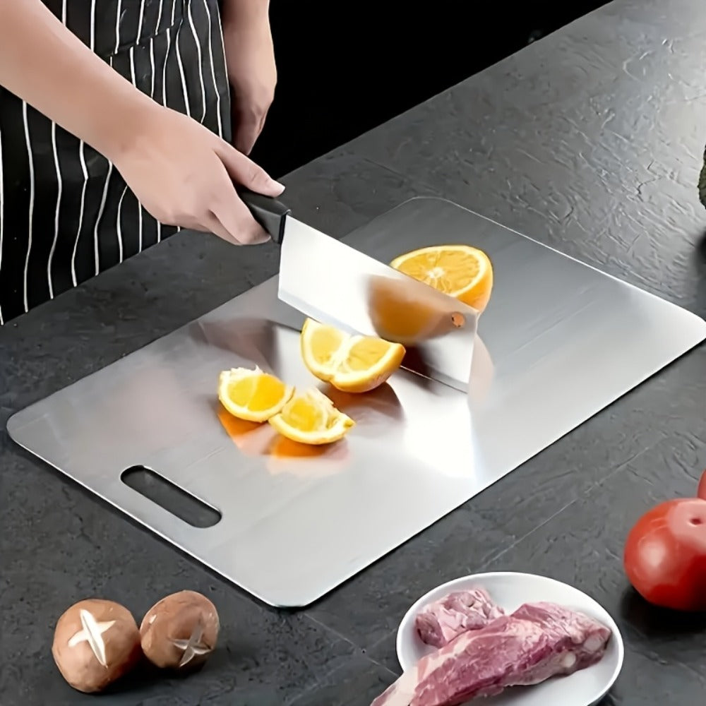 Stainless Steel Cutting Board Set of 3 ¨C Durable BPA-Free Kitchen Cutting Boards, Rust-Resistant & Easy to Clean, Space-Saving Nested Design for Meat, Vegetables & Food Prep