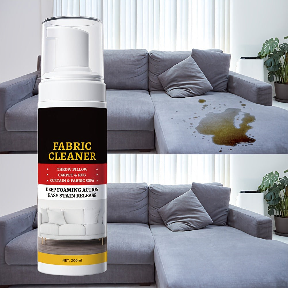 Upholstery Cleaner Spray Multi-Fabric Stain Remover 6.76oz Spot Cleaner for Couch Sofa Rug Carpet Clothes Car Seat Mattress Laundry Multi-Purpose Fabric Cleaner for Home and Car 1 2 3 4 5 Pack