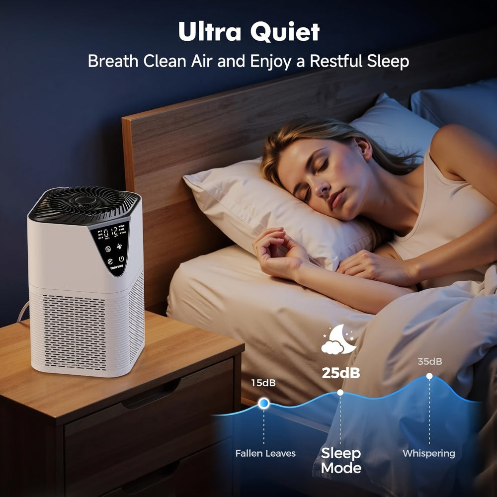 Air Purifier H13 True HEPA Filter for Large Room - Aromatherapy Diffuser, 1076 Sq Ft Coverage, 25dB Ultra Quiet, Removes 99.97% Odors Dust Smoke, Bedroom Kitchen Living Room, Energy Saving Night Light