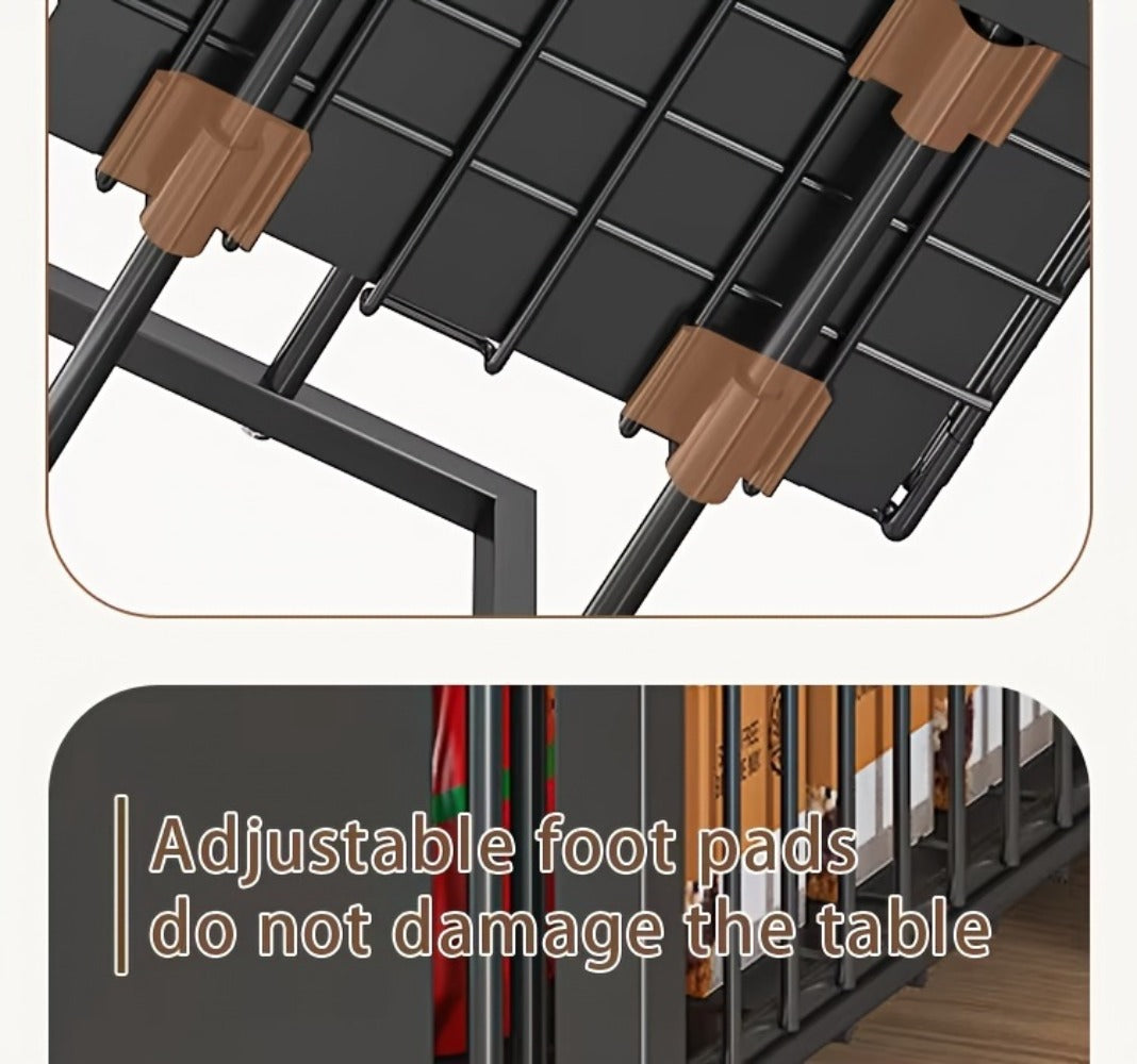 Under Sink Organizer 2-Tier Pull Out - Adjustable Height Carbon Steel Cabinet Storage Shelf for Kitchen and Bathroom, Space Saving Sliding Drawer Rack for Cleaning Supplies Pots and Toiletries, Heavy Duty Under Cabinet Organizer Available in 1 or 2 Pack