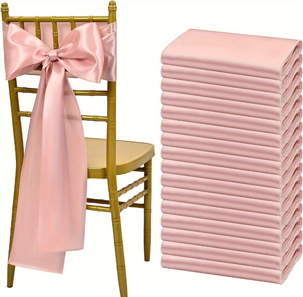 100pcs Satin Chair Sashes Bows for Wedding Banquet Party Event Decoration ¨C 13 Colors, 18¡Á275cm