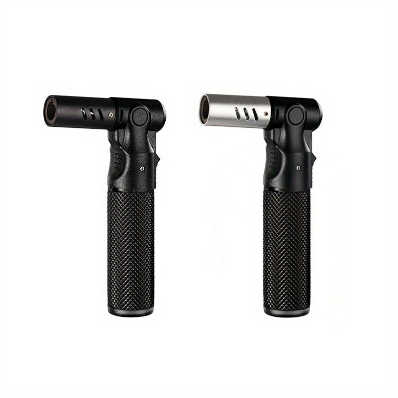 Windproof Torch Lighter ¨C Refillable Jet Flame Butane Lighter with 360¡ã Inverted Ignition, 1800¡ãC High Temp Blowtorch, Flame Size Adjustment, Portable for Camping, BBQ, Welding, Soldering (Butane Not Included)