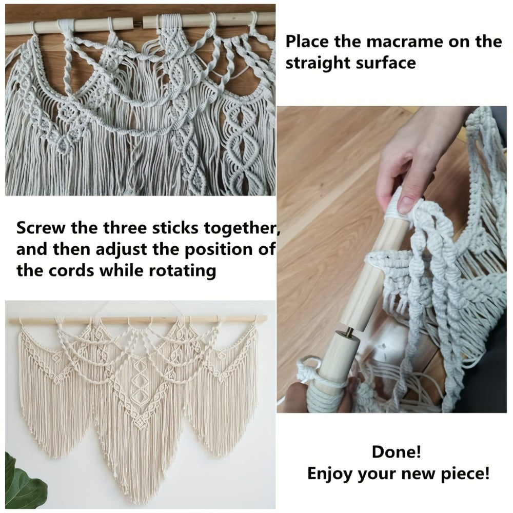 Large Macrame Wall Hanging 43x32 Inch Handmade Bohemian Woven Tapestry Boho Wall Decor for Bedroom Living Room Wedding Party Aesthetic Room Decor Artisan Cotton Rope Wall Art
